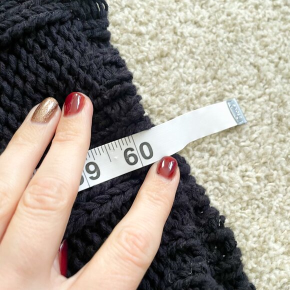 Free People FP Beach Ribbed Knit Black Sweater Maxi Dress Cover Up, Sz XL - Picture 10 of 10